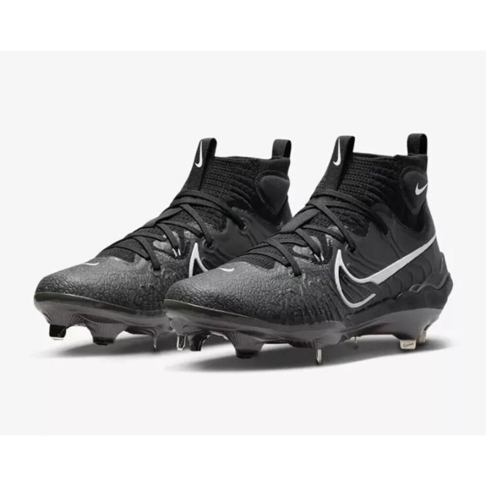 Nike Black Grey Nike Alpha Huarache NXT Metal Baseball Cleats, Sz 7.5 -- NWOB